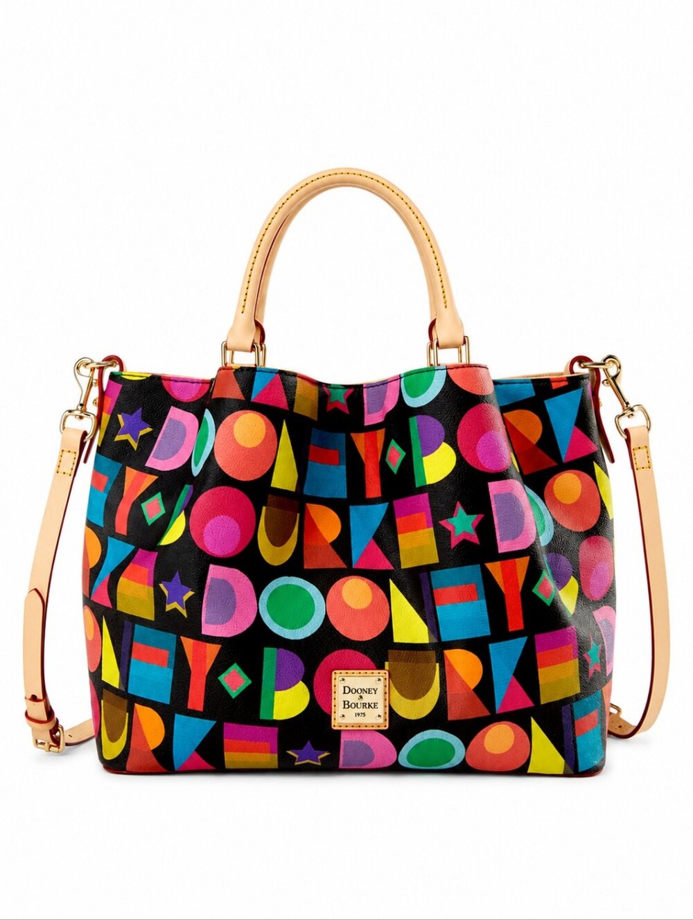 DOONEY & BOURKE Multicolor Monogram Brenna Tote NWT Crossbody BAG - Picture 5 of 10